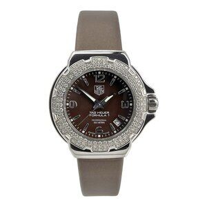 Tag Heuer Ladies Formula 1 Brown Dial Diamond Bezel Quartz Watch WAC1217-0